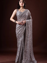 Womens Premium Fashion Ethnic Grey Color Saree-MLSHWSA2090GRY0ONE